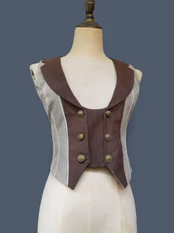 Académique Lolita Gilet Café Infanta Polyester Top Lolita Gothique