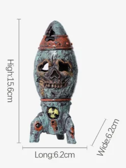 Accessoire de bombe crâne d'Halloween en résine Steampunk ogive nucléaire