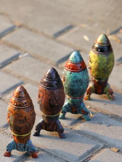 Accessoire de bombe crâne d'Halloween en résine Steampunk ogive nucléaire