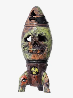 Accessoire de bombe crâne d'Halloween en résine Steampunk ogive nucléaire