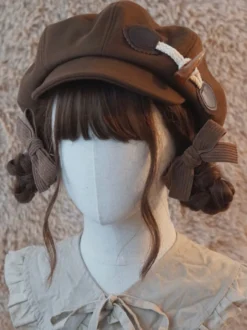 Accessoire de chapeau Sweet Lolita en polyester marron café Accessoires Lolita