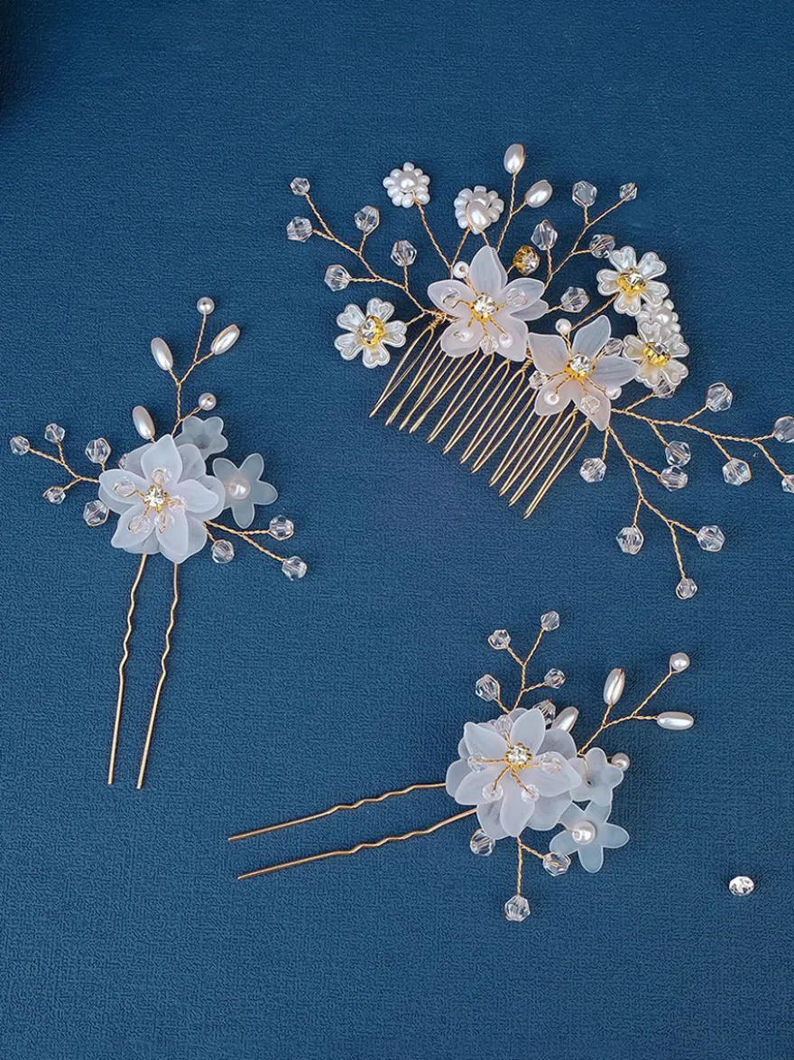 Accessoires de cheveux en métal de peigne de mariage
