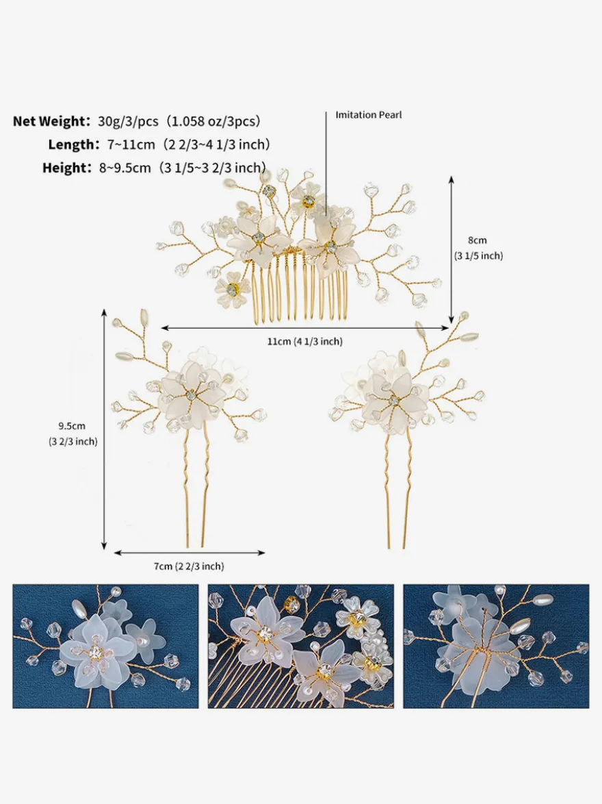 Accessoires de cheveux en métal de peigne de mariage