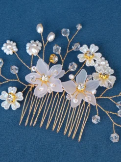 Accessoires de cheveux en métal de peigne de mariage