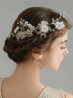 Accessoires de cheveux en métal de peigne de mariage