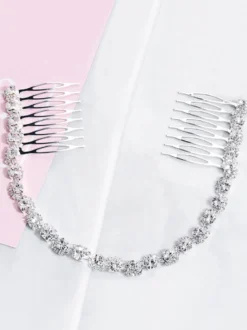 Accessoires de cheveux en métal pour peigne