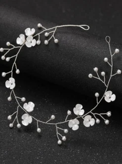 Accessoires de cheveux en métal de mariage de casque pour la mariée
