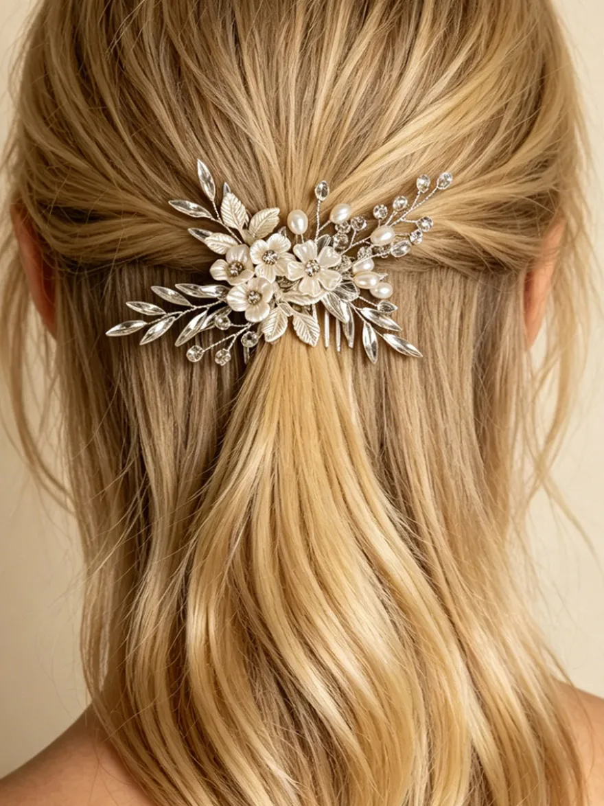 Accessoires de coiffure de mariée en métal