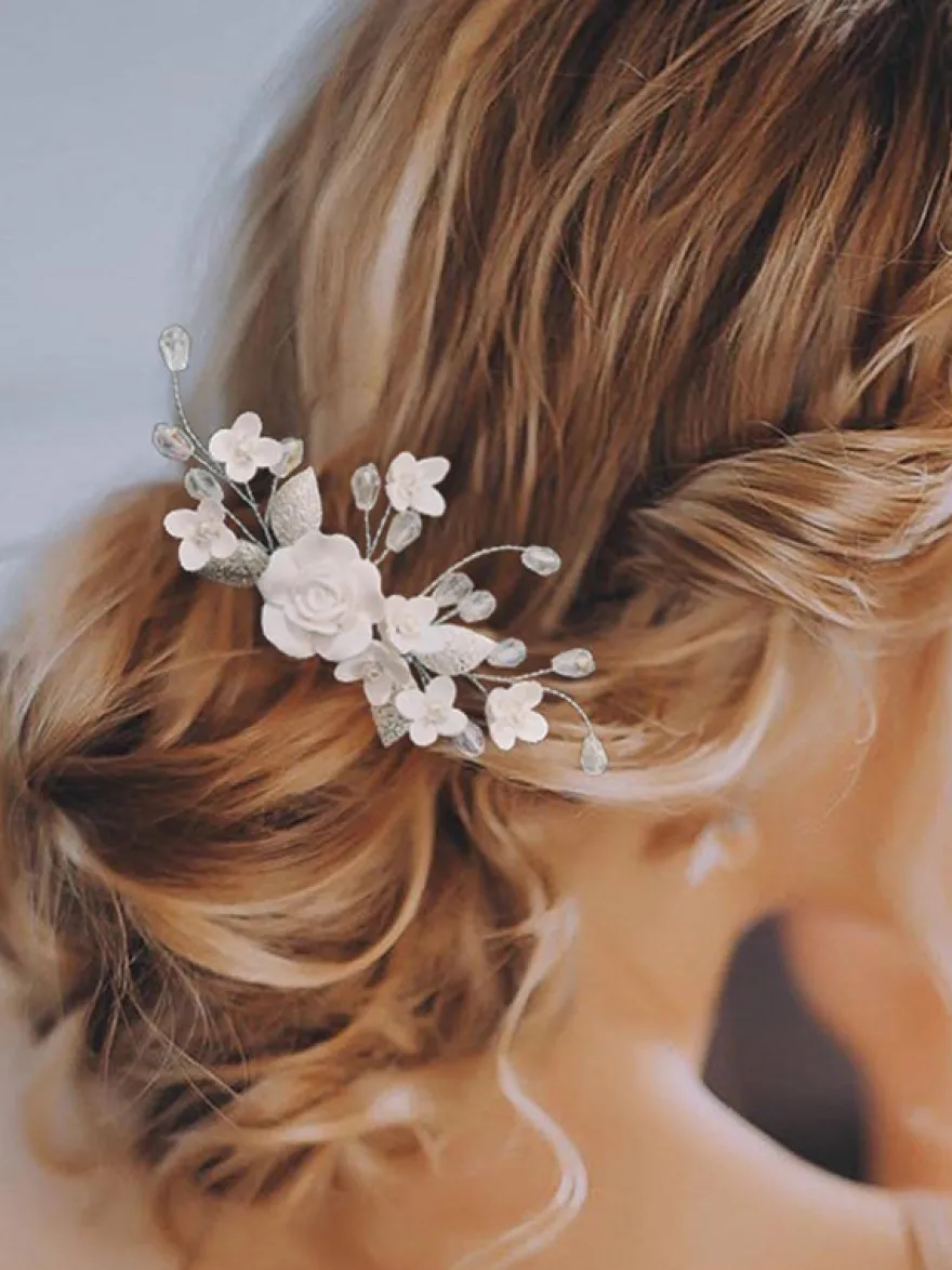 Accessoires de coiffure en métal pour la mariée
