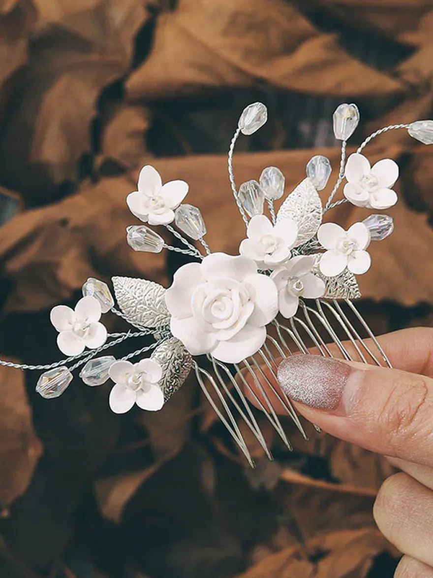 Accessoires de coiffure en métal pour la mariée