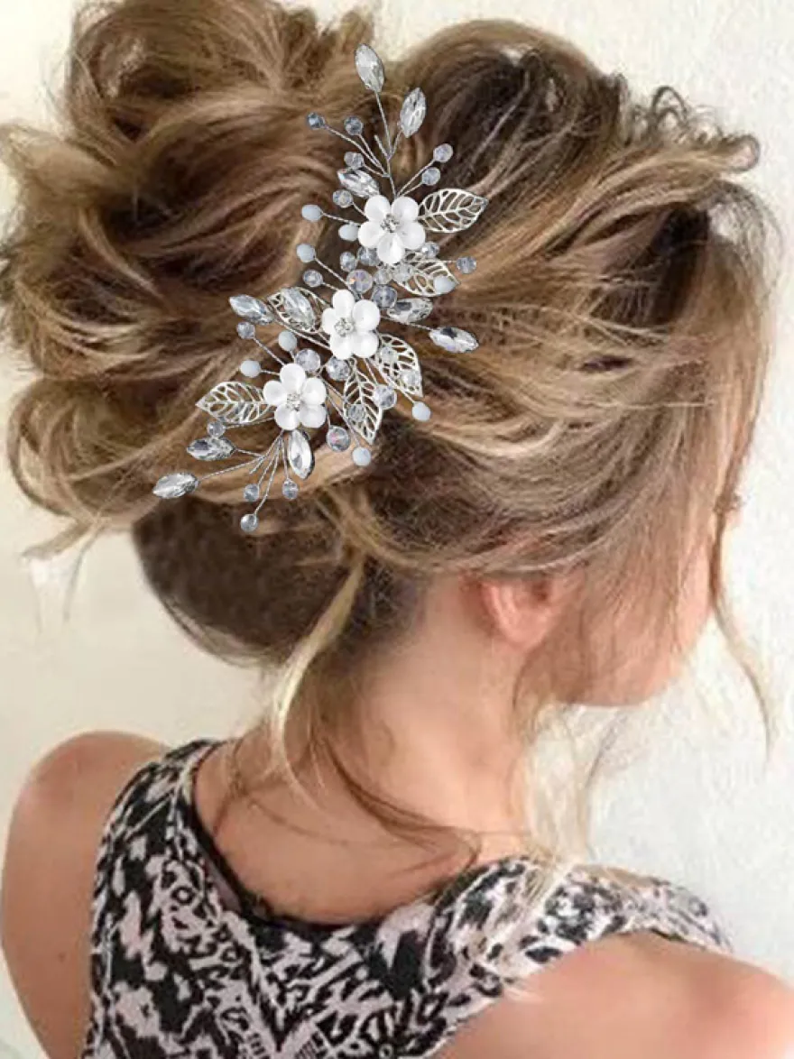 Accessoires de coiffure en métal pour la mariée
