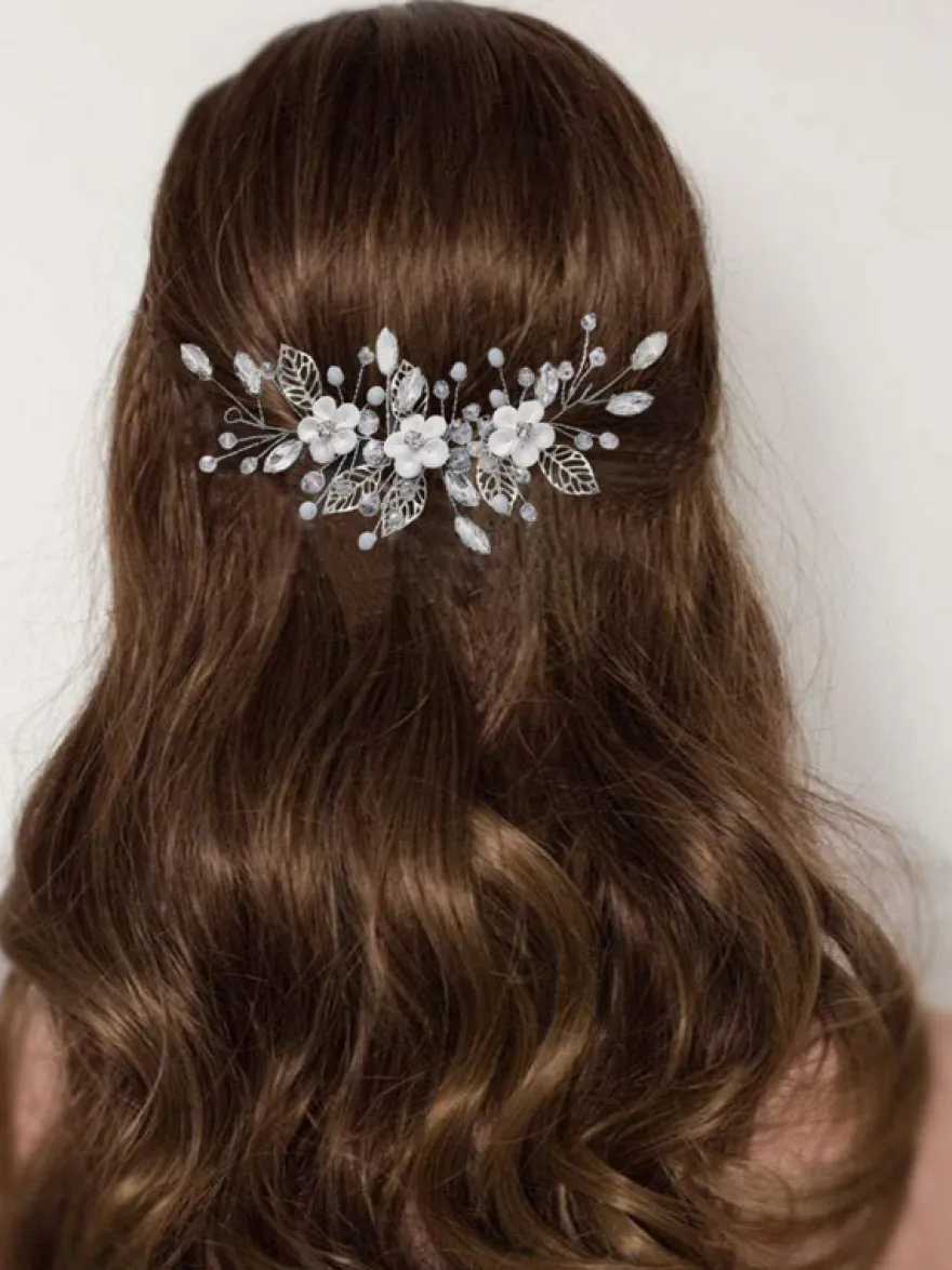 Accessoires de coiffure en métal pour la mariée
