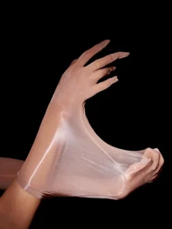 Accessoires de lingerie Costumes sexy Soirée Lavande Lycra Spandex Gants Fibre acrylique Gants de couleur unie