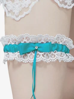 Accessoires De Mariée Jarretières De Mariage Dentelle Nœud Pour Femmes