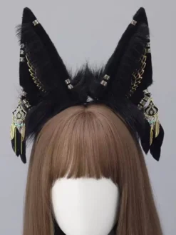 Accessoires Gothiques Lolita Chaînes Noires Coiffes Divers