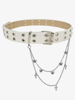 Accessoires gothiques Lolita Chaînes blanches Étoiles Imprimé motif papillon Ceinture Divers