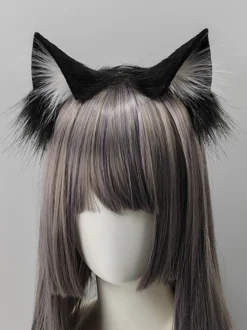 Accessoires Gothiques Lolita Noir Blanc Accessoire Bloc de Couleur Divers