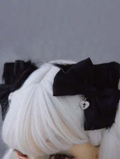 Accessoires Gothiques Lolita Accessoire Noir Nœud Divers