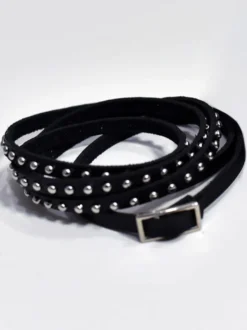 Accessoires Lolita Gothiques Rivets Noirs Accessoire en Cuir PU Divers