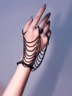 Accessoires Lolita Steampunk Chaînes argentées Accessoire en métal Divers