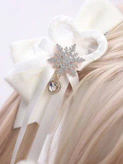 Accessoires Lolita Style Rococo pompons blancs nœuds couvre-chef divers