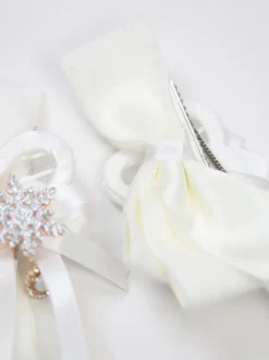 Accessoires Lolita Style Rococo pompons blancs nœuds couvre-chef divers