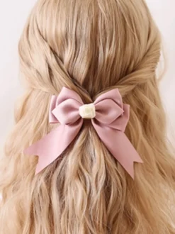 Accessoires Sweet Lolita : coiffes à nœuds roses