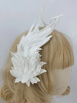 Accessoires Sweet Lolita Couvre-chef en fibre de polyester blanc Divers