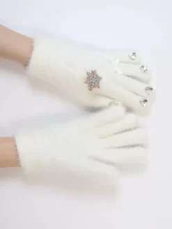 Accessoires Sweet Lolita Écru Blanc Strass Accessoire Polyester Divers