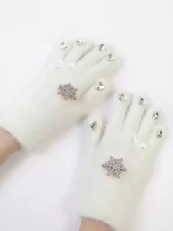 Accessoires Sweet Lolita Écru Blanc Strass Accessoire Polyester Divers
