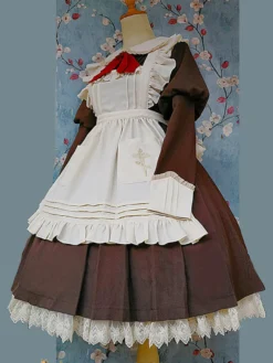 Accessoires Sweet Lolita Infanta Tablier en fibre de polyester abricot Divers