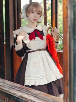 Accessoires Sweet Lolita Infanta Tablier en fibre de polyester abricot Divers