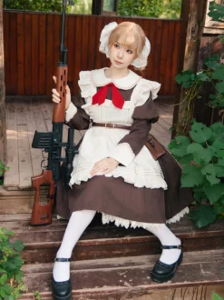 Accessoires Sweet Lolita Infanta Tablier en fibre de polyester abricot Divers