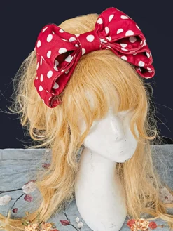 Accessoires Sweet Lolita Infanta Noeuds Rouges Polyester Divers