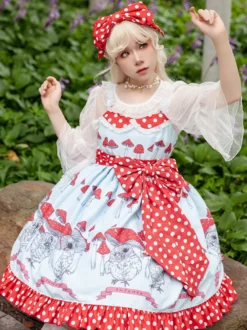 Accessoires Sweet Lolita Infanta Noeuds Rouges Polyester Divers