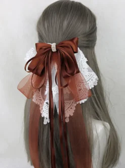 Accessoires Sweet Lolita Nœuds violets Volants Coiffes Divers