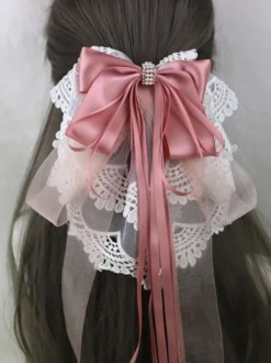 Accessoires Sweet Lolita Nœuds violets Volants Coiffes Divers
