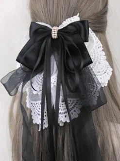 Accessoires Sweet Lolita Nœuds violets Volants Coiffes Divers