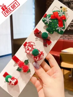Accessoires Sweet Lolita Nœuds rouges Motif de Noël Coiffes Divers