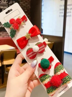Accessoires Sweet Lolita Nœuds rouges Motif de Noël Coiffes Divers