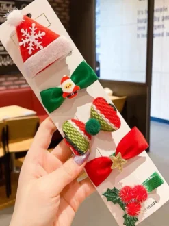 Accessoires Sweet Lolita Nœuds rouges Motif de Noël Coiffes Divers