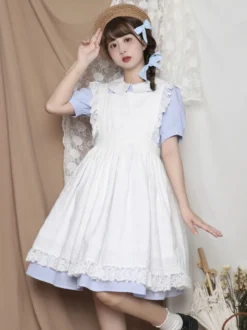 Accessoires Sweet Lolita Tablier à volants blancs Divers