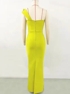 Avec robe de cocktail robe de bal moderne longueur au sol col en V fleurs polyester