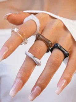 Bagues rondes style européen pour adultes bijoux décontractés au quotidien
