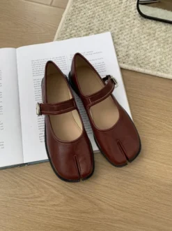Ballerines Mary Jane fendues sur les orteils pour femmes