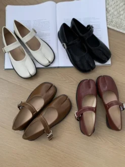 Ballerines Mary Jane fendues sur les orteils pour femmes