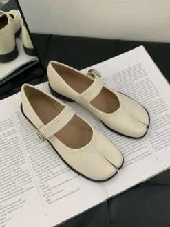 Ballerines Mary Jane fendues sur les orteils pour femmes