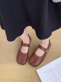 Ballerines Mary Jane fendues sur les orteils pour femmes