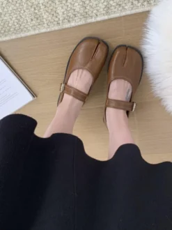 Ballerines Mary Jane fendues sur les orteils pour femmes