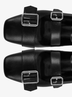 Ballerines plates à bout carré et brides avec boucle pour femme